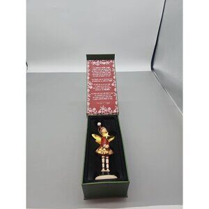 Santa’s Wish Angel 6.5” Christmas Ornament With Base Original Box Books Are Fun